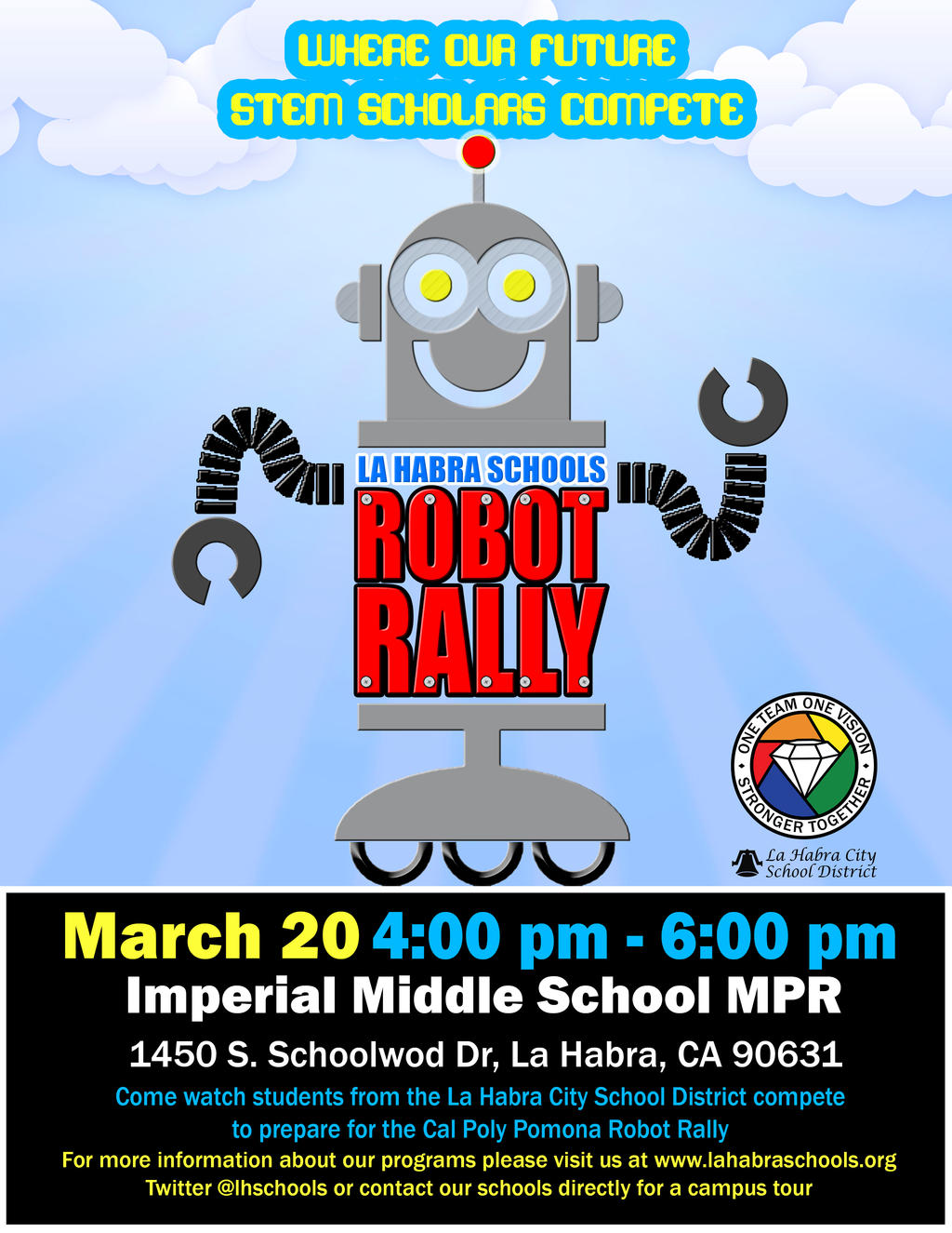 la habra robot rally flyer same information as on page