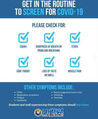 Get in the routine to screen for Covid-19