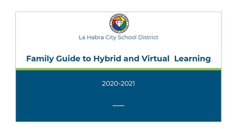 LaHabra's Family Guide to Virtual Learning (English)